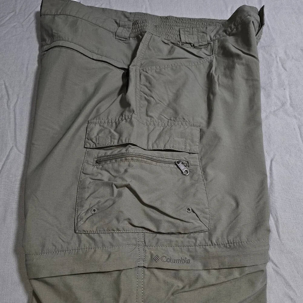 Columbia, Titanium Performance Convertible Khaki Cargo Pants Size Lg, Adj Ankles